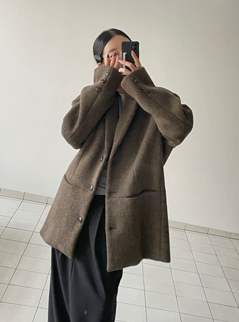 BYRING韓國代購㊣女士新品真品熱賣時尚25秋冬推薦夾克羊毛BYRING夾克