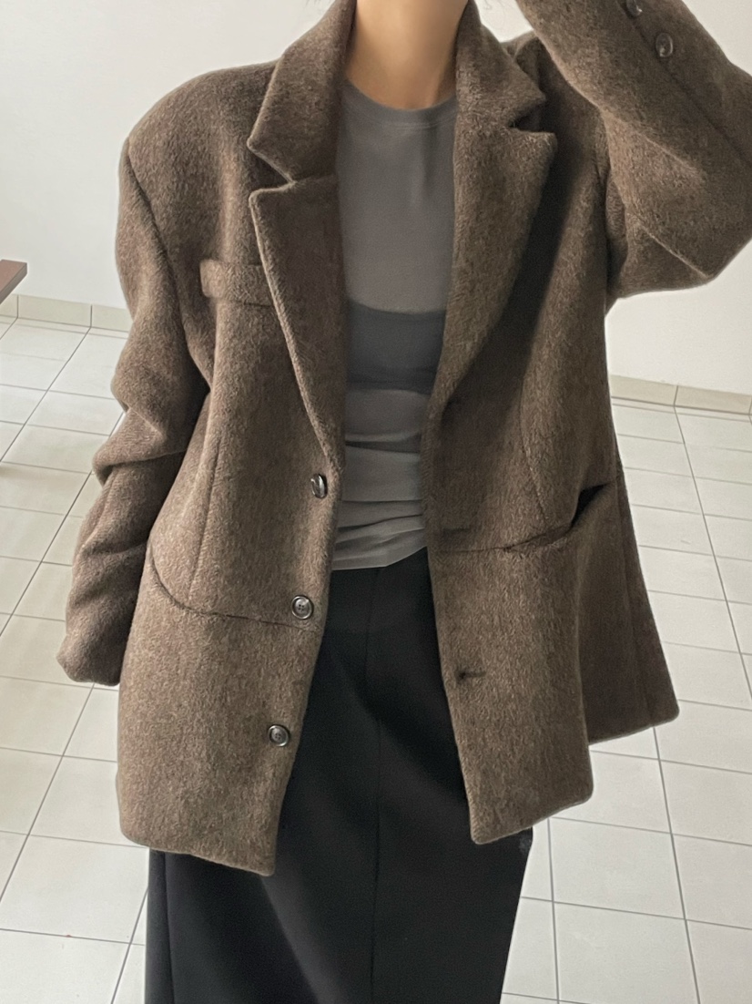 BYRING韓國代購㊣女士新品真品熱賣時尚25秋冬推薦夾克羊毛BYRING夾克