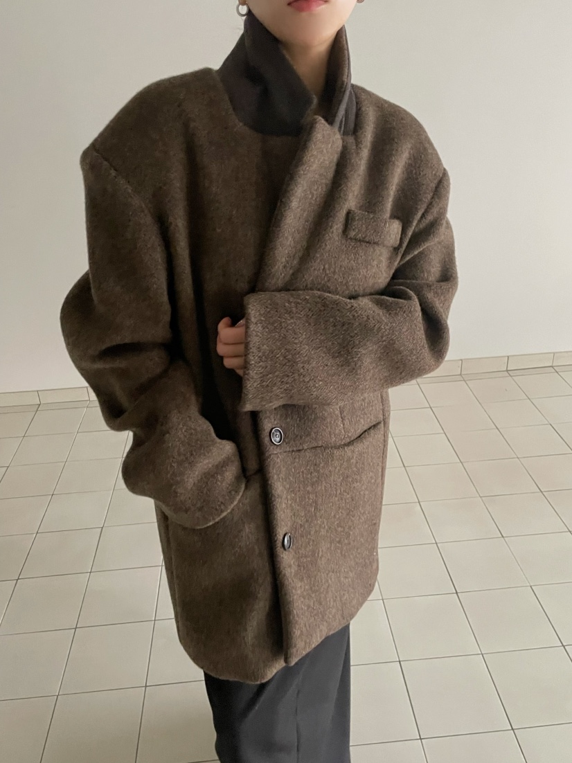 BYRING韓國代購㊣女士新品真品熱賣時尚25秋冬推薦夾克羊毛BYRING夾克