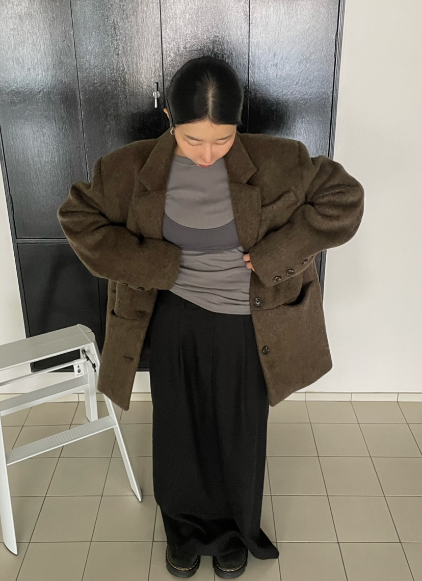 BYRING韓國代購㊣女士新品真品熱賣時尚25秋冬推薦夾克羊毛BYRING夾克