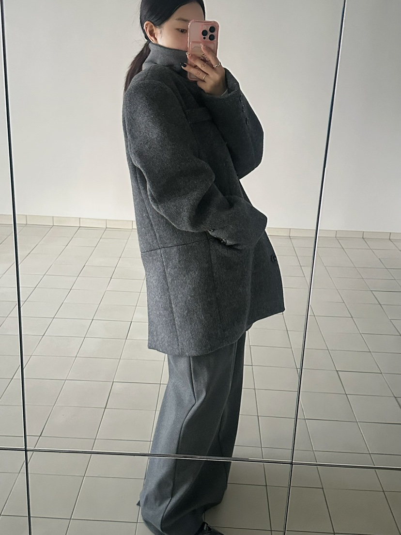 BYRING韓國代購㊣女士新品真品熱賣時尚25秋冬推薦夾克羊毛BYRING夾克