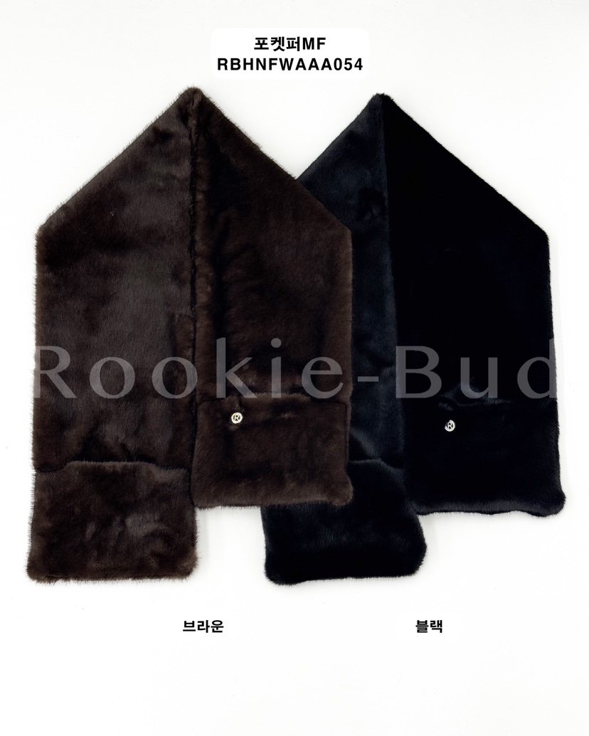 ROOKIE BUD韓國代購㊣女士新品職業人氣熱賣25秋冬圍巾披肩口袋ROOKIE BUD-L圍巾/披肩