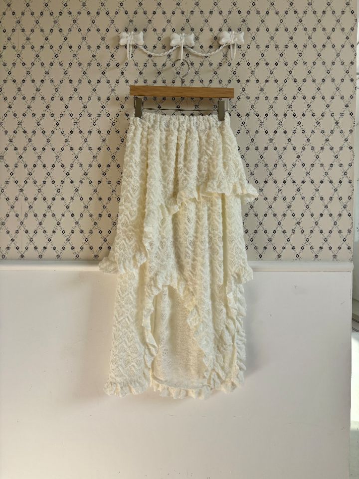 mars韓國代購㊣女士新品推薦人氣真品休閑半身裙中短裙荷葉邊mars半身裙/中短裙圖色1