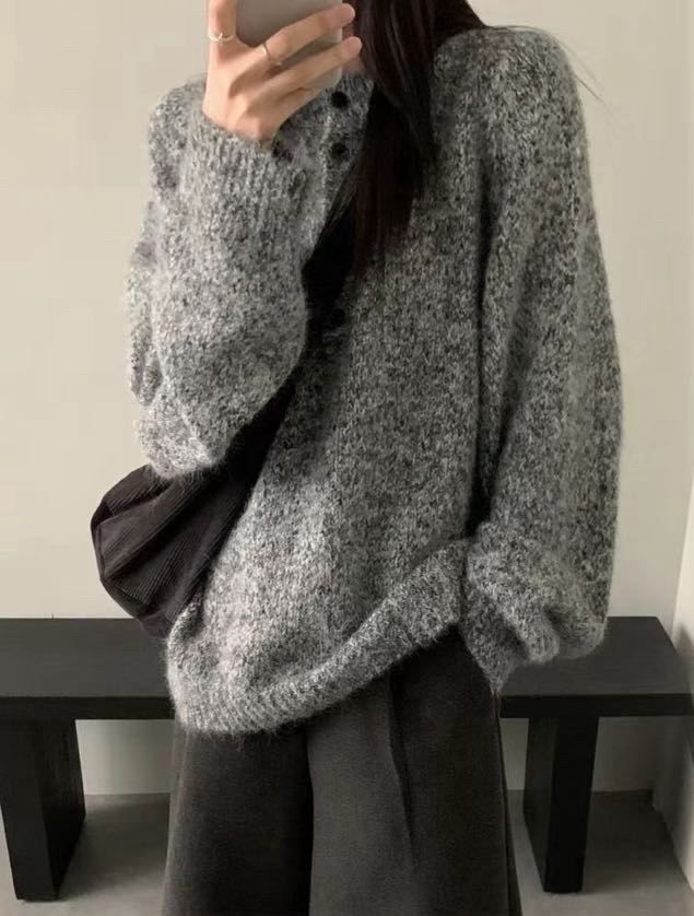 DARLUZ_MI東大門㊣代購女裝新品熱賣職業人氣休閑針織衫紐扣DARLUZ_MI針織衫