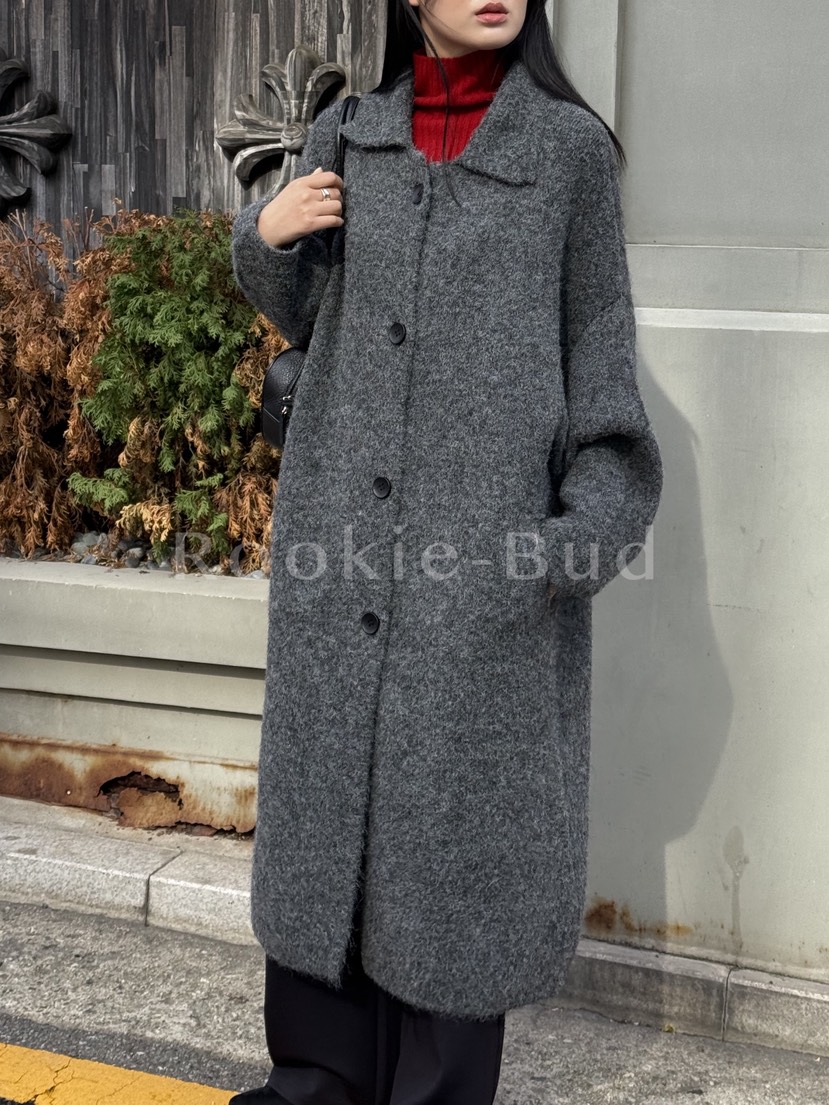 ROOKIE BUD東大門㊣實拍女士新品職業熱賣人氣休閑中長款大衣ROOKIE BUD-L中長款大衣