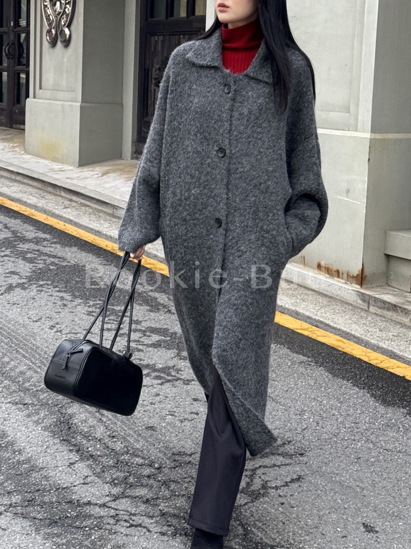 ROOKIE BUD東大門㊣實拍女士新品職業熱賣人氣休閑中長款大衣ROOKIE BUD-L中長款大衣