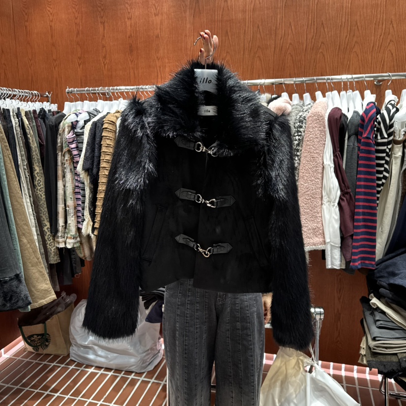 ILLO東大門㊣實拍女士新品人氣真品休閑職業時尚推薦夾克麂皮ILLO夾克圖色2