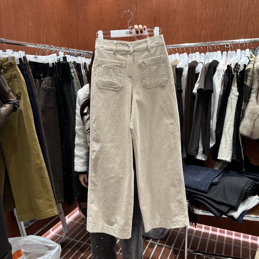 ILLO東大門㊣實拍女士新款職業真品時尚人氣熱賣25秋冬休閑褲ILLO休閑褲圖色1