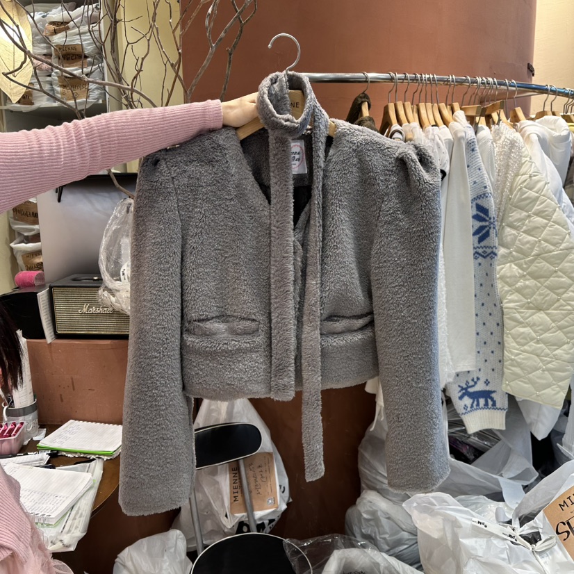 MIENNE韓國代購㊣女裝新品熱賣25秋冬真品時尚推薦夾克含脖帶MIENNE夾克圖色2