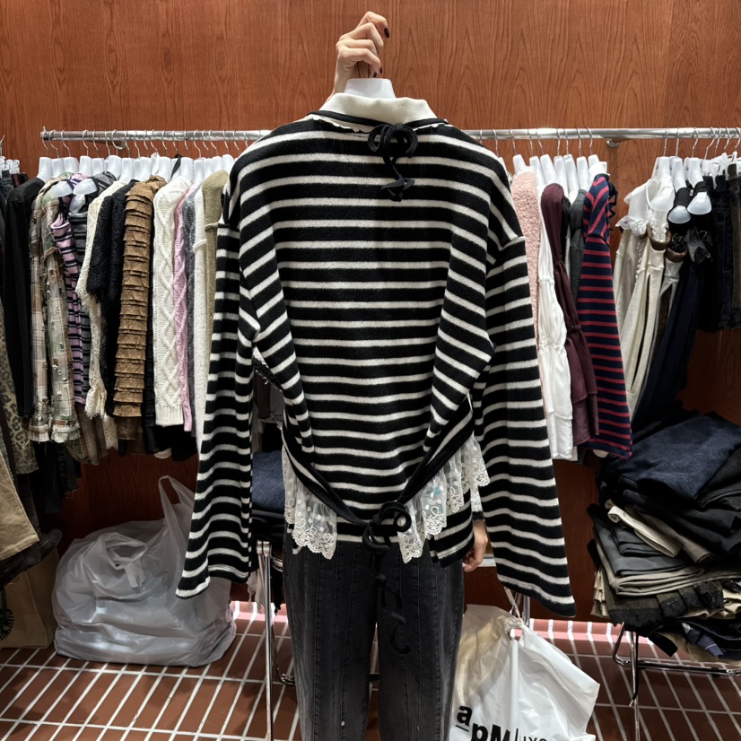 ILLO韓國代購㊣女士新款休閑人氣職業真品推薦套裝套裝條紋ILLO套裝