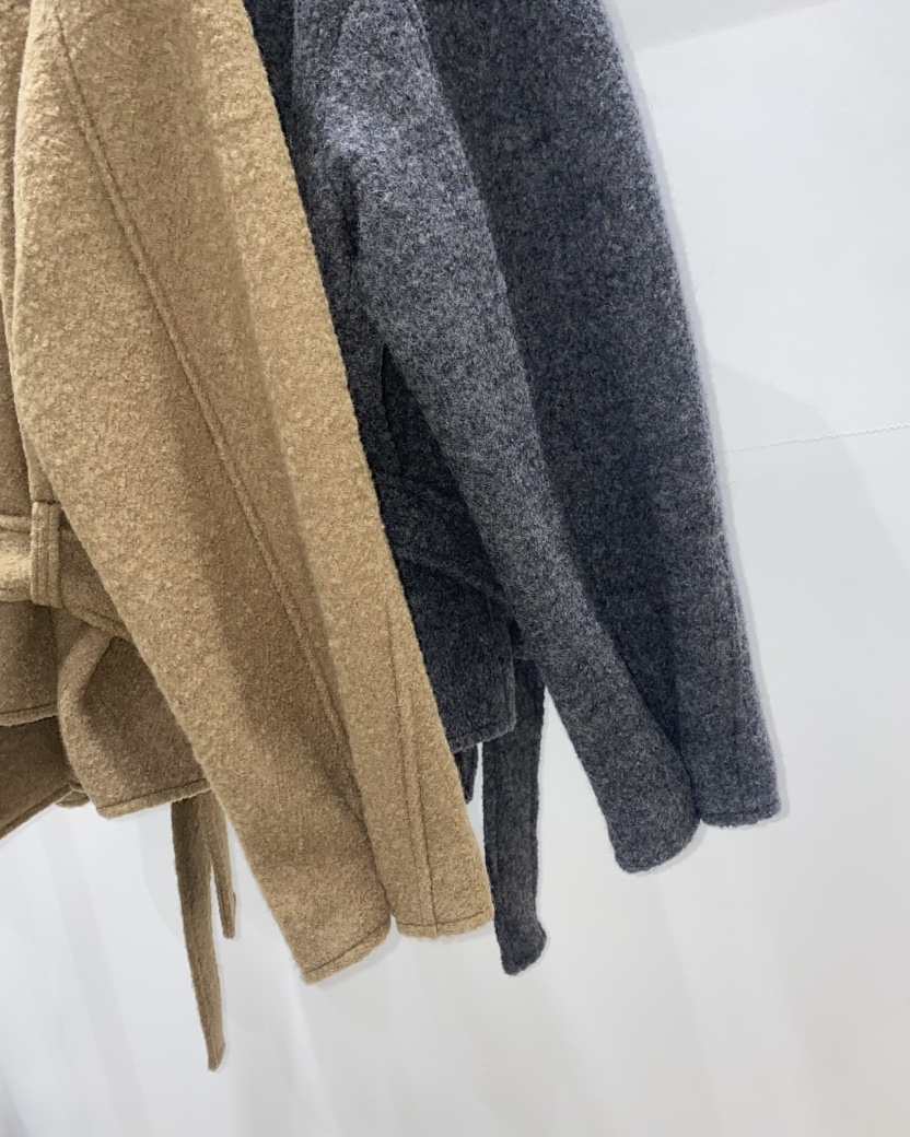 NOPROBLEM韓國直郵㊣女士新款職業人氣時尚熱賣短款大衣含腰帶NOPROBLEM短款大衣