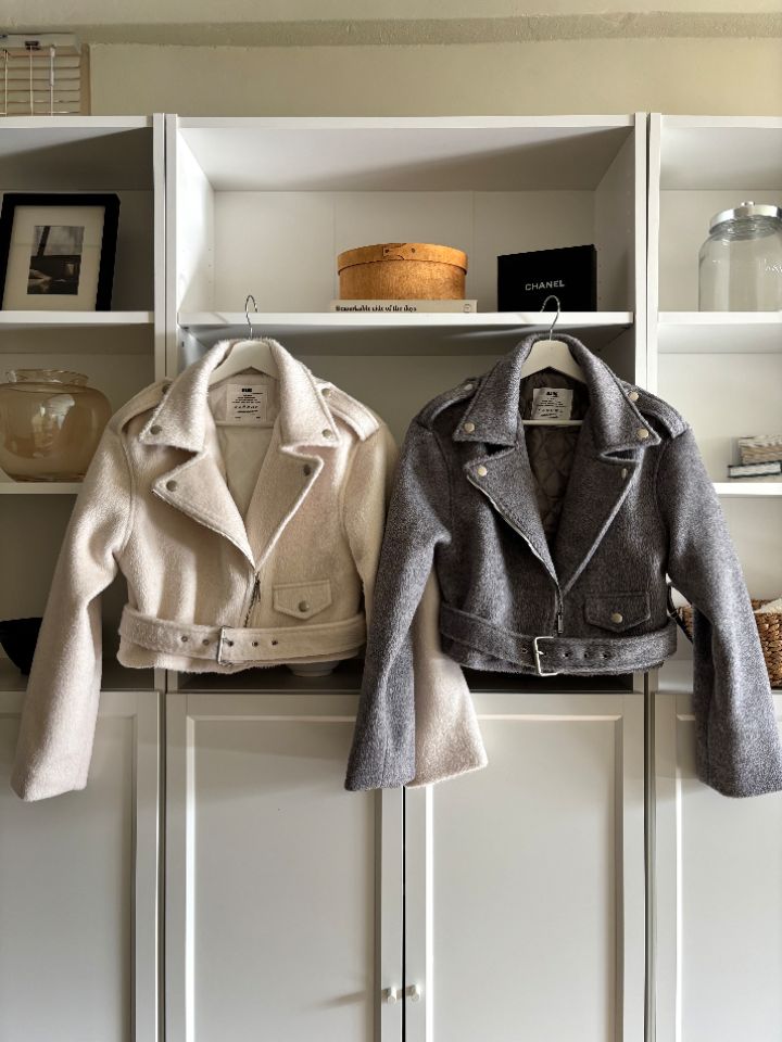 mars東大門㊣實拍女裝新款25秋冬真品職業人氣夾克含腰帶羊毛mars夾克