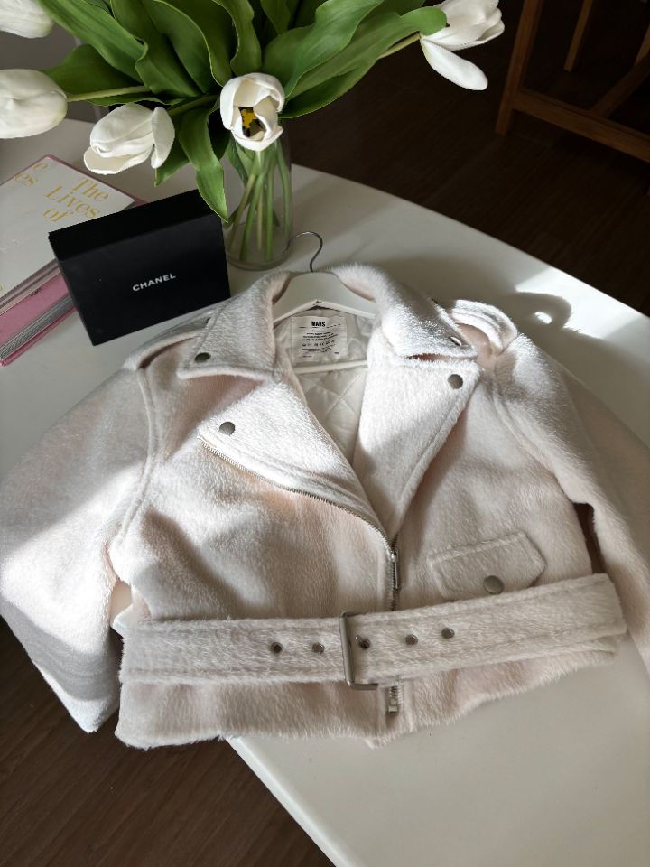 mars東大門㊣實拍女裝新款25秋冬真品職業人氣夾克含腰帶羊毛mars夾克