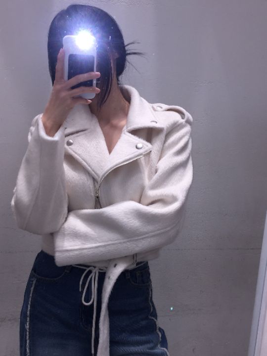 mars東大門㊣實拍女裝新款25秋冬真品職業人氣夾克含腰帶羊毛mars夾克