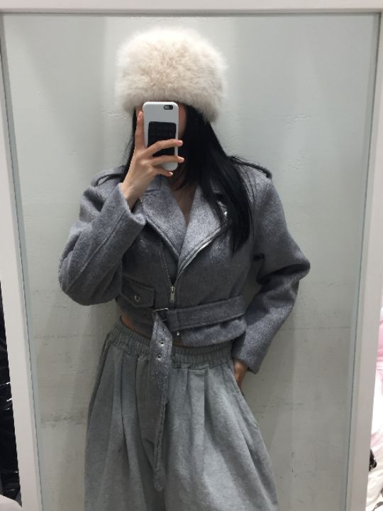 mars東大門㊣實拍女裝新款25秋冬真品職業人氣夾克含腰帶羊毛mars夾克