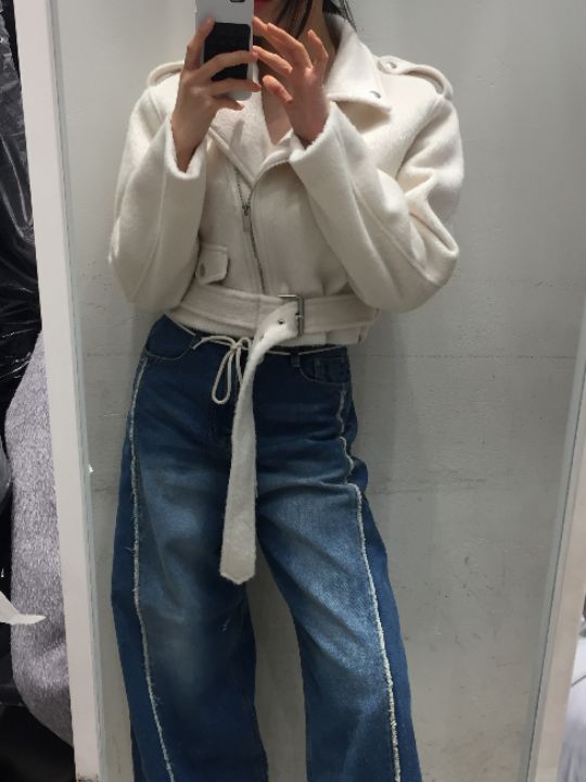 mars東大門㊣實拍女裝新款25秋冬真品職業人氣夾克含腰帶羊毛mars夾克