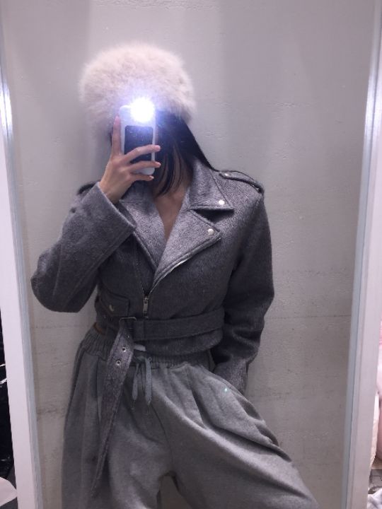 mars東大門㊣實拍女裝新款25秋冬真品職業人氣夾克含腰帶羊毛mars夾克