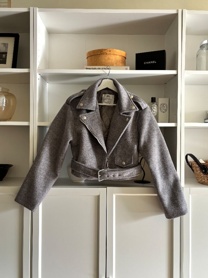 mars東大門㊣實拍女裝新款25秋冬真品職業人氣夾克含腰帶羊毛mars夾克圖色1