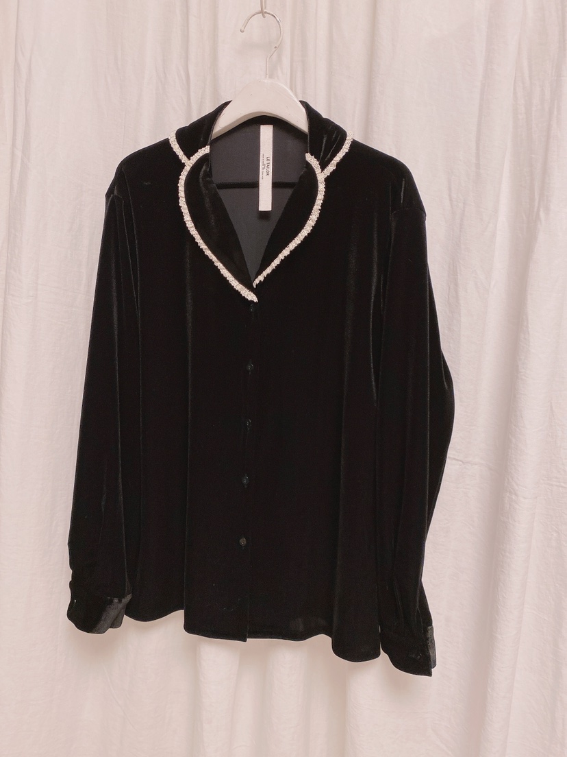 LETAILOR東大門㊣直郵女裝新品職業25秋冬襯衫蕾絲衫天鵝絨LETAILOR襯衫/蕾絲衫