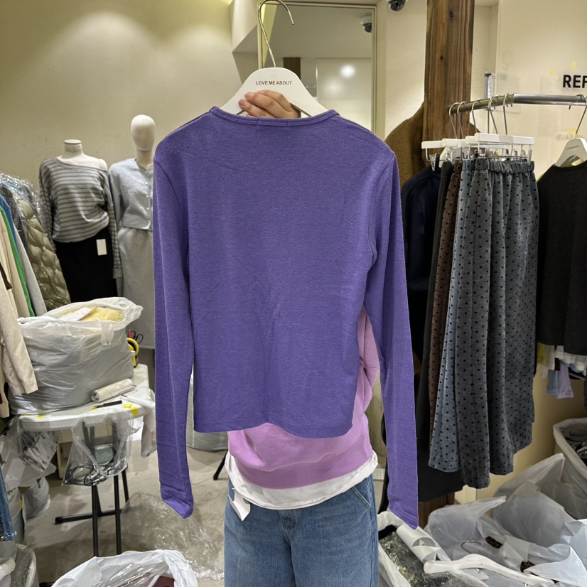 REFLAT東大門㊣實拍女裝新品25秋冬真品人氣休閑時尚長袖T恤REFLAT長袖T恤