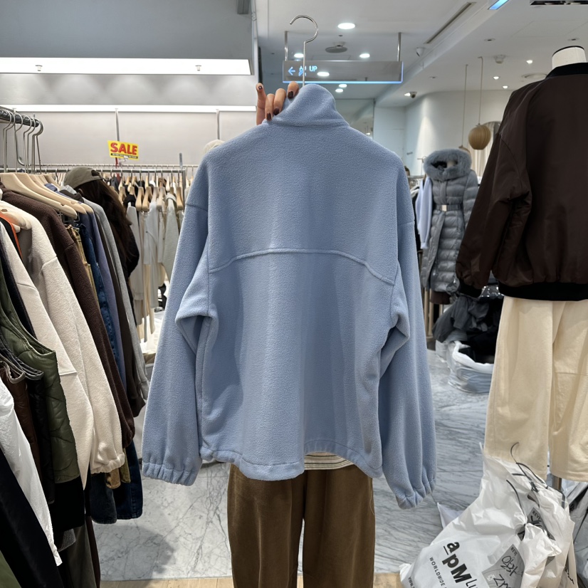 REVE-L韓國代購㊣女裝新品推薦職業人氣25秋冬衛衣抓絨拉鏈REVE-L衛衣