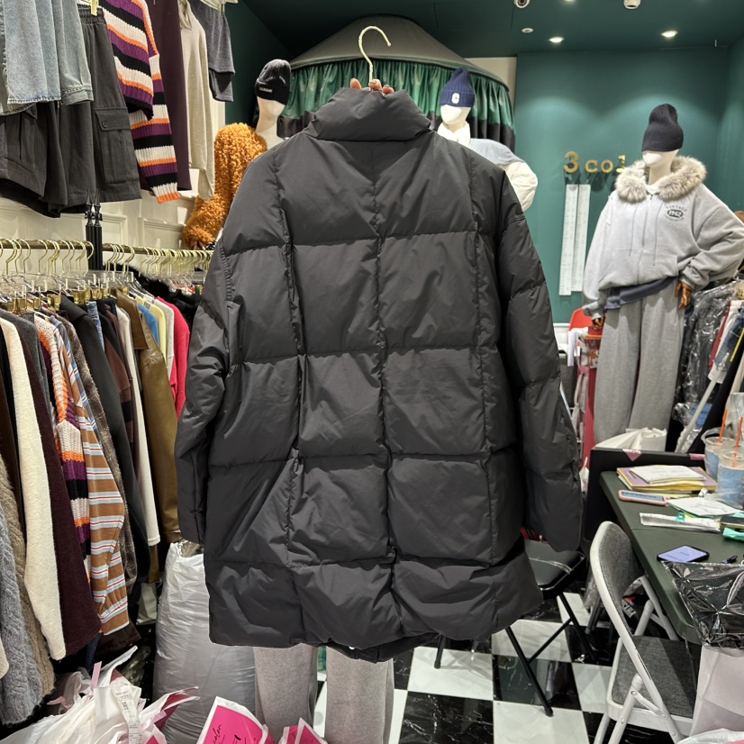3COLOR東大門㊣直郵女裝新款休閑長款羽絨服填充Three color長款羽絨服