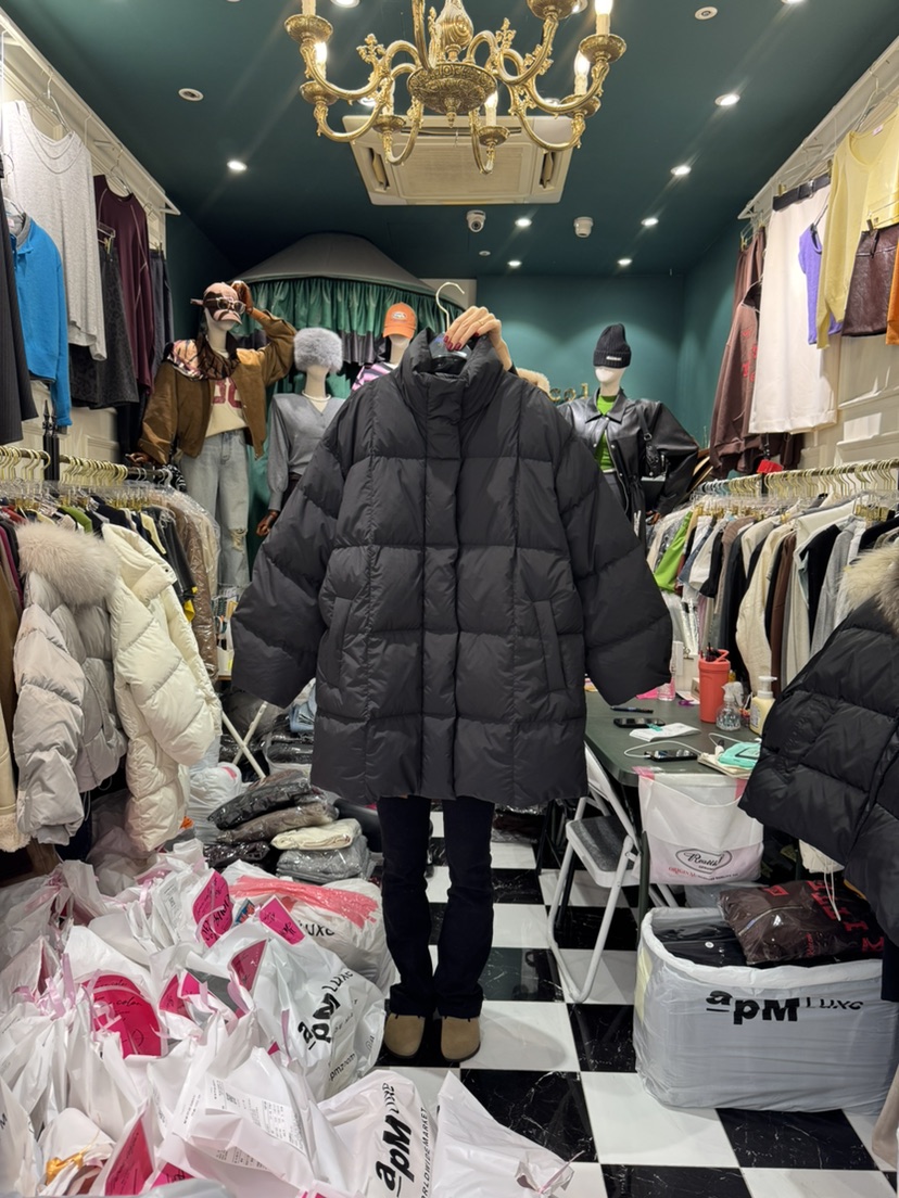 3COLOR東大門㊣直郵女裝新款休閑長款羽絨服填充Three color長款羽絨服圖色2