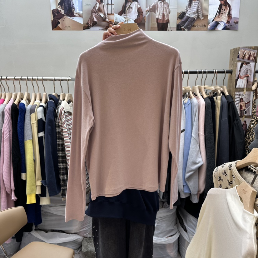 STICK WITH韓國直郵㊣女士新款真品時尚職業25秋冬長袖T恤STICK WITH長袖T恤圖色2