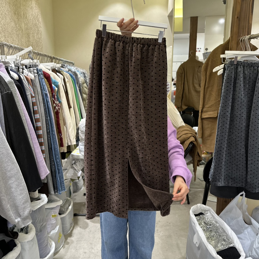 REFLAT韓國代購㊣女裝新品熱賣時尚真品職業人氣長裙天鵝絨REFLAT長裙