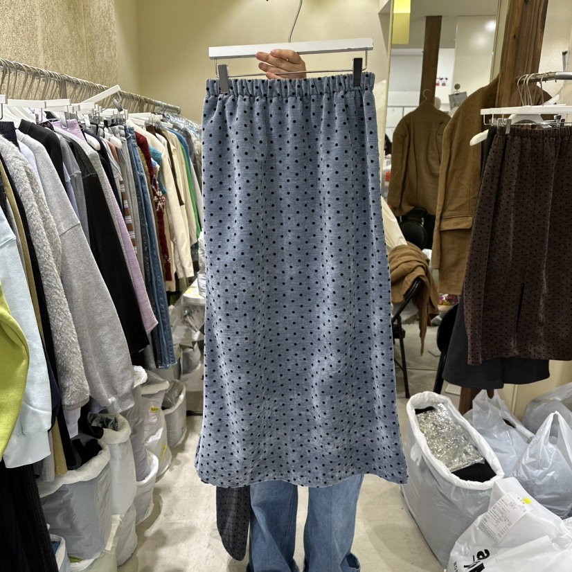 REFLAT韓國代購㊣女裝新品熱賣時尚真品職業人氣長裙天鵝絨REFLAT長裙圖色1