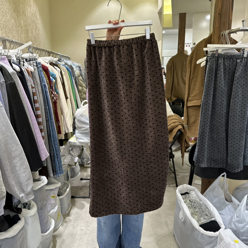 REFLAT韓國代購㊣女裝新品熱賣時尚真品職業人氣長裙天鵝絨REFLAT長裙圖色3