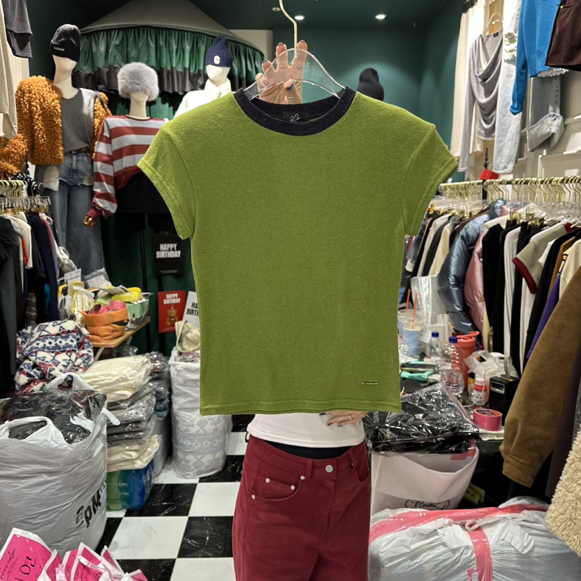 3COLOR韓國直郵㊣女士新品真品T恤Three colorT恤圖色4