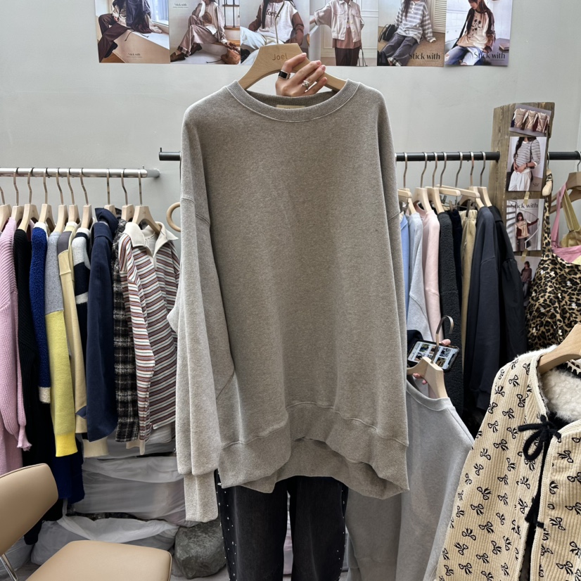 STICK WITH東大門㊣實拍女士新款推薦時尚真品熱賣衛衣加絨STICK WITH衛衣圖色4深灰色