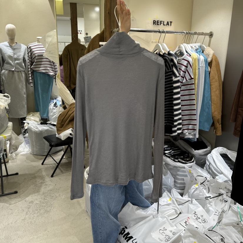 REFLAT韓國代購㊣女士新款時尚真品25秋冬推薦人氣長袖T恤羊毛REFLAT長袖T恤