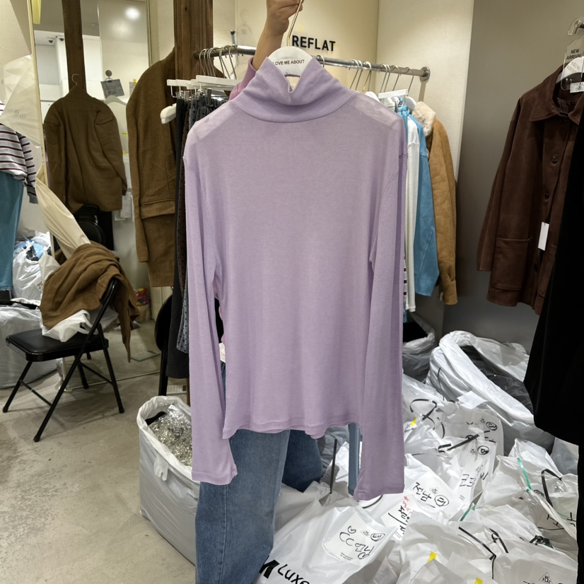 REFLAT韓國代購㊣女士新款時尚真品25秋冬推薦人氣長袖T恤羊毛REFLAT長袖T恤圖色2