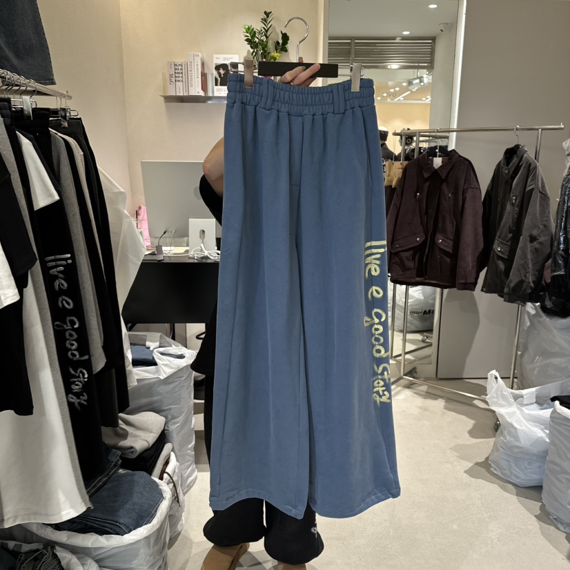 MEMO CLASSIC東大門㊣代購女裝新品時尚人氣休閑褲加絨羅紋MEMO CLASSIC休閑褲圖色1