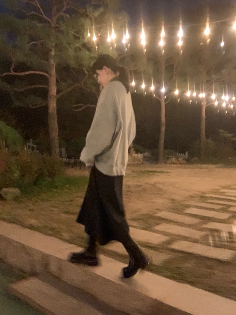 STICK WITH韓國代購㊣女士新品職業25秋冬推薦休閑長裙加絨STICK WITH長裙