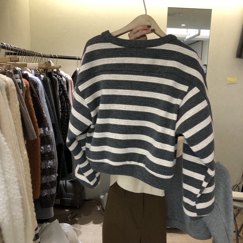 W AND J韓國代購㊣女士新款熱賣職業真品人氣25秋冬針織衫開衫W AND J針織衫