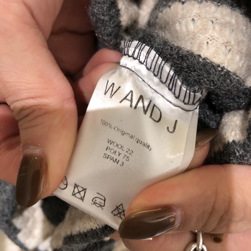 W AND J韓國代購㊣女士新款熱賣職業真品人氣25秋冬針織衫開衫W AND J針織衫