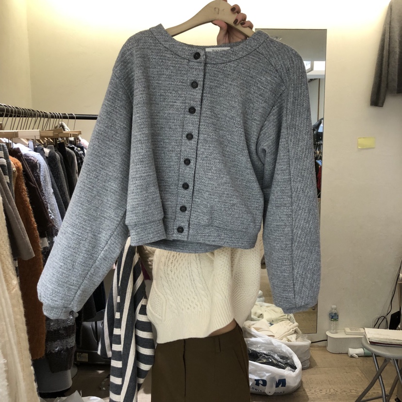 W AND J韓國代購㊣女士新款熱賣職業真品人氣25秋冬針織衫開衫W AND J針織衫圖色2