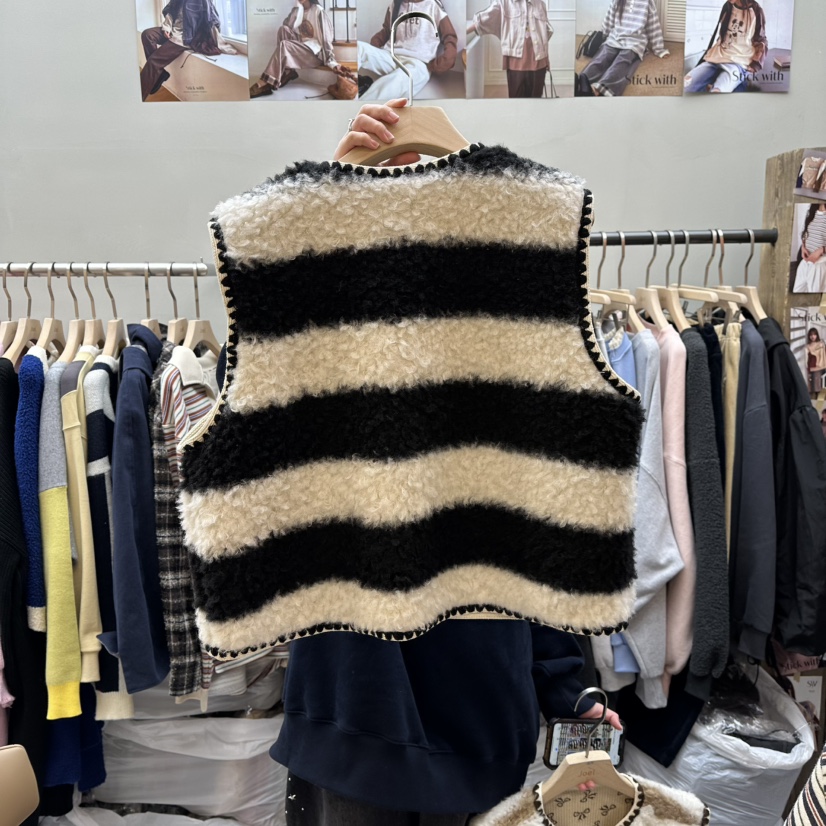 STICK WITH東大門㊣代購女士新款真品休閑推薦熱賣馬甲兩面穿STICK WITH馬甲