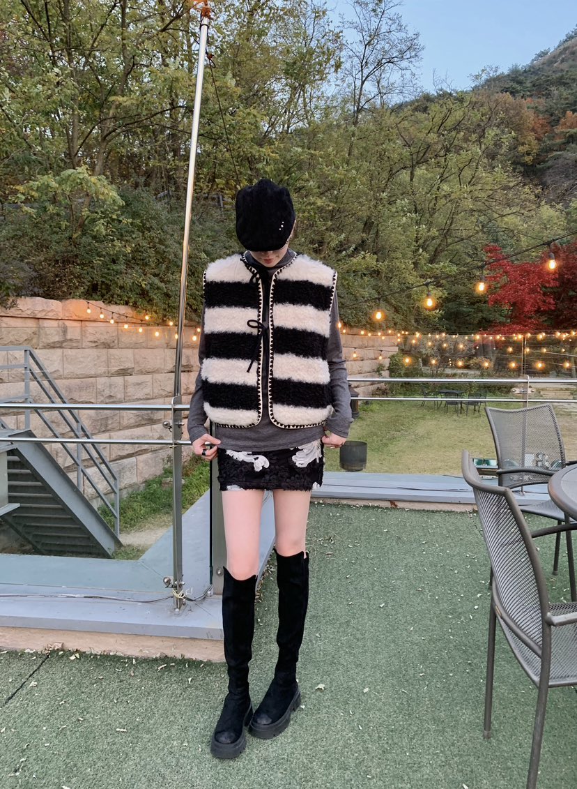 STICK WITH東大門㊣代購女士新款真品休閑推薦熱賣馬甲兩面穿STICK WITH馬甲