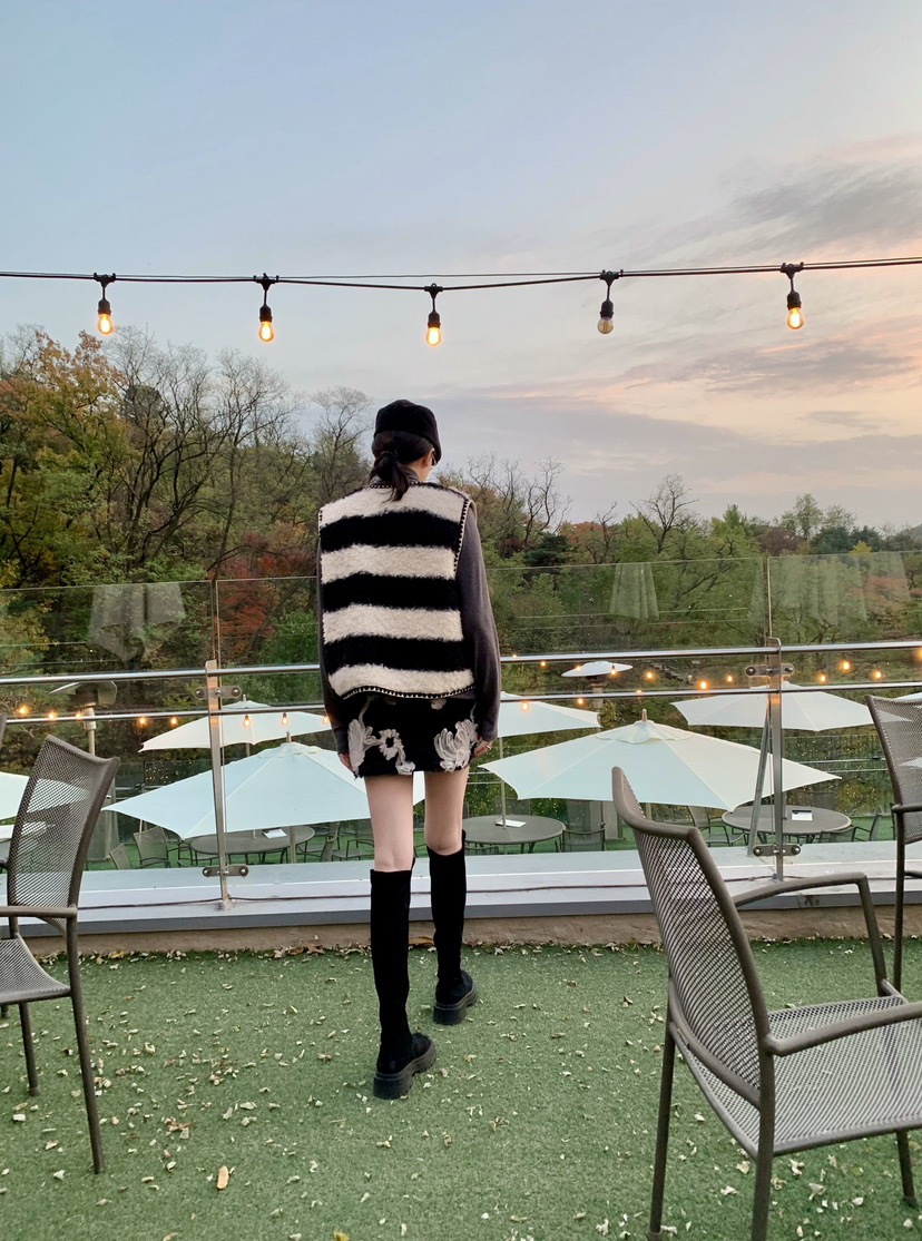 STICK WITH東大門㊣代購女士新款真品休閑推薦熱賣馬甲兩面穿STICK WITH馬甲