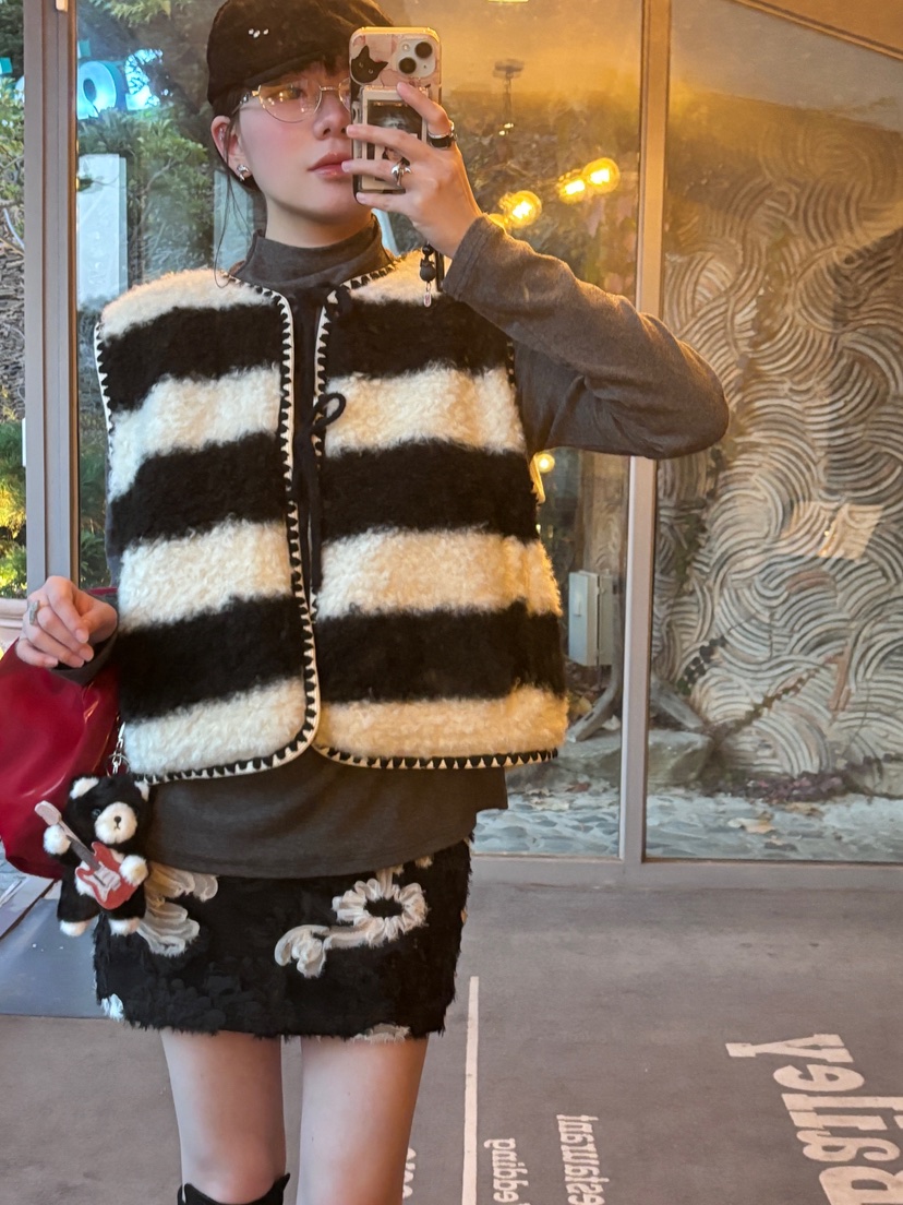 STICK WITH東大門㊣代購女士新款真品休閑推薦熱賣馬甲兩面穿STICK WITH馬甲