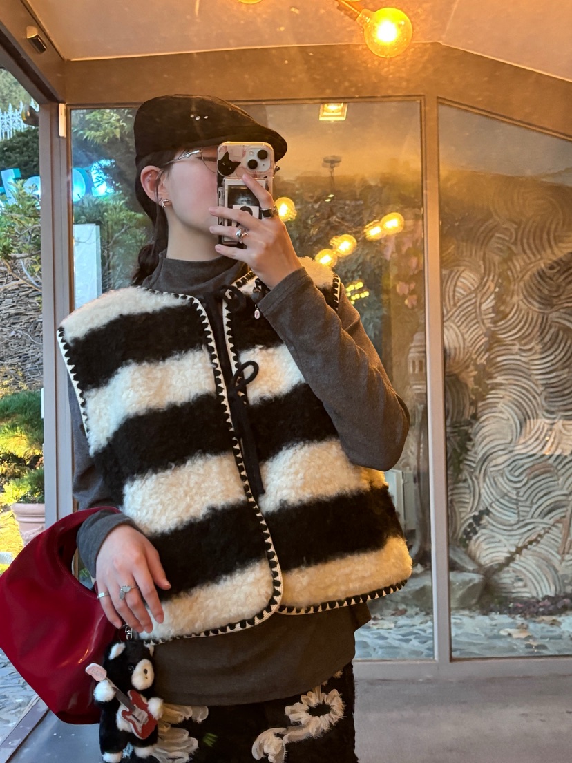 STICK WITH東大門㊣代購女士新款真品休閑推薦熱賣馬甲兩面穿STICK WITH馬甲