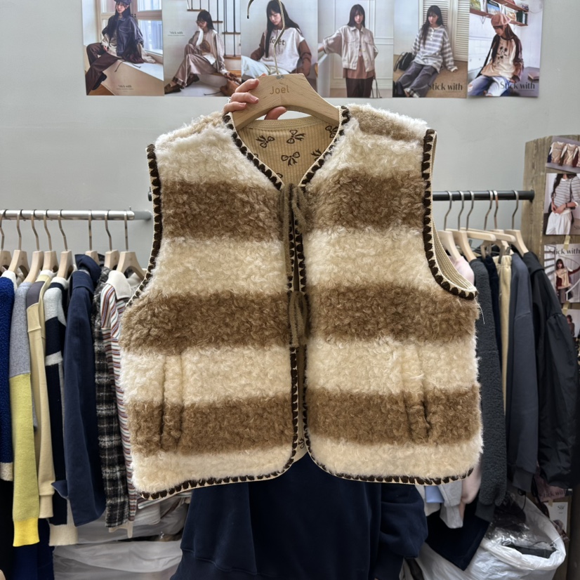 STICK WITH東大門㊣代購女士新款真品休閑推薦熱賣馬甲兩面穿STICK WITH馬甲圖色1