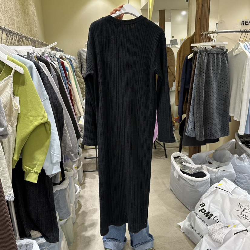 REFLAT韓國直郵㊣女士新品人氣推薦熱賣真品連衣裙羊毛長款REFLAT連衣裙