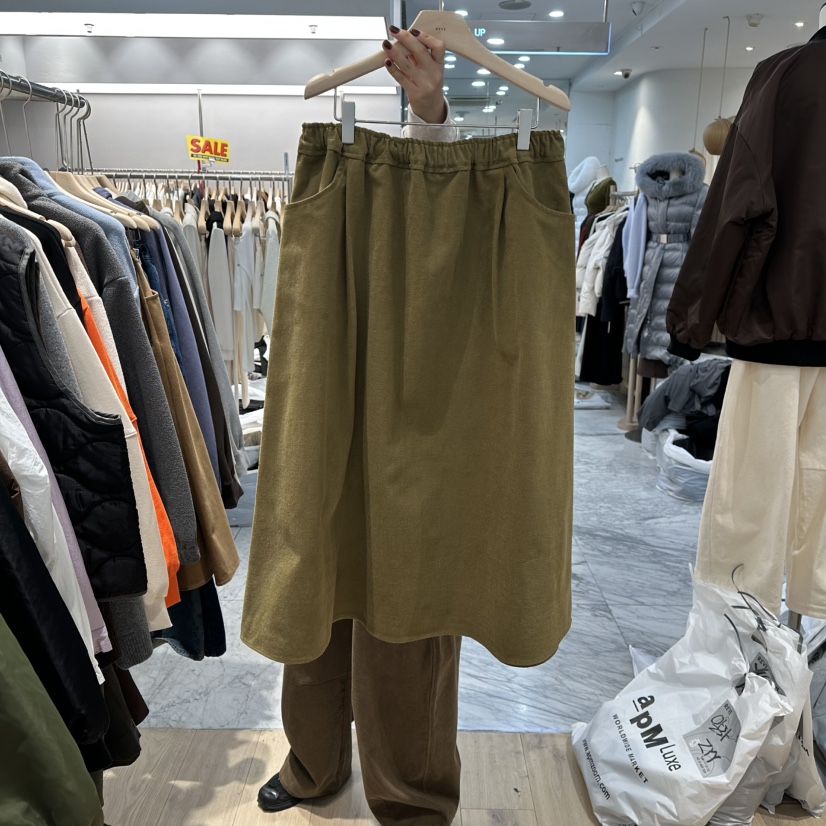 REVE-L東大門㊣代購女士新款25秋冬時尚職業人氣熱賣真品長裙REVE-L長裙圖色1