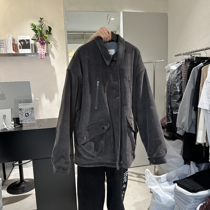 MEMO CLASSIC韓國代購㊣女裝新品職業熱賣真品夾克燈芯絨加絨MEMO CLASSIC夾克圖色2