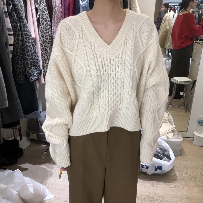 W AND J東大門㊣實拍女士新款職業25秋冬推薦時尚真品毛衣W AND J毛衣圖色1